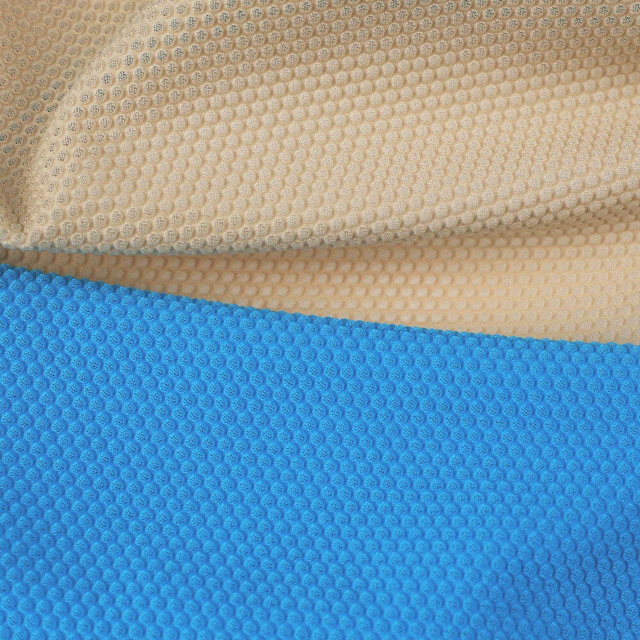 【予約】[ GOPE ] Stretch Mesh Sleeveless｜BEIGE × AQUA BLUE - 5