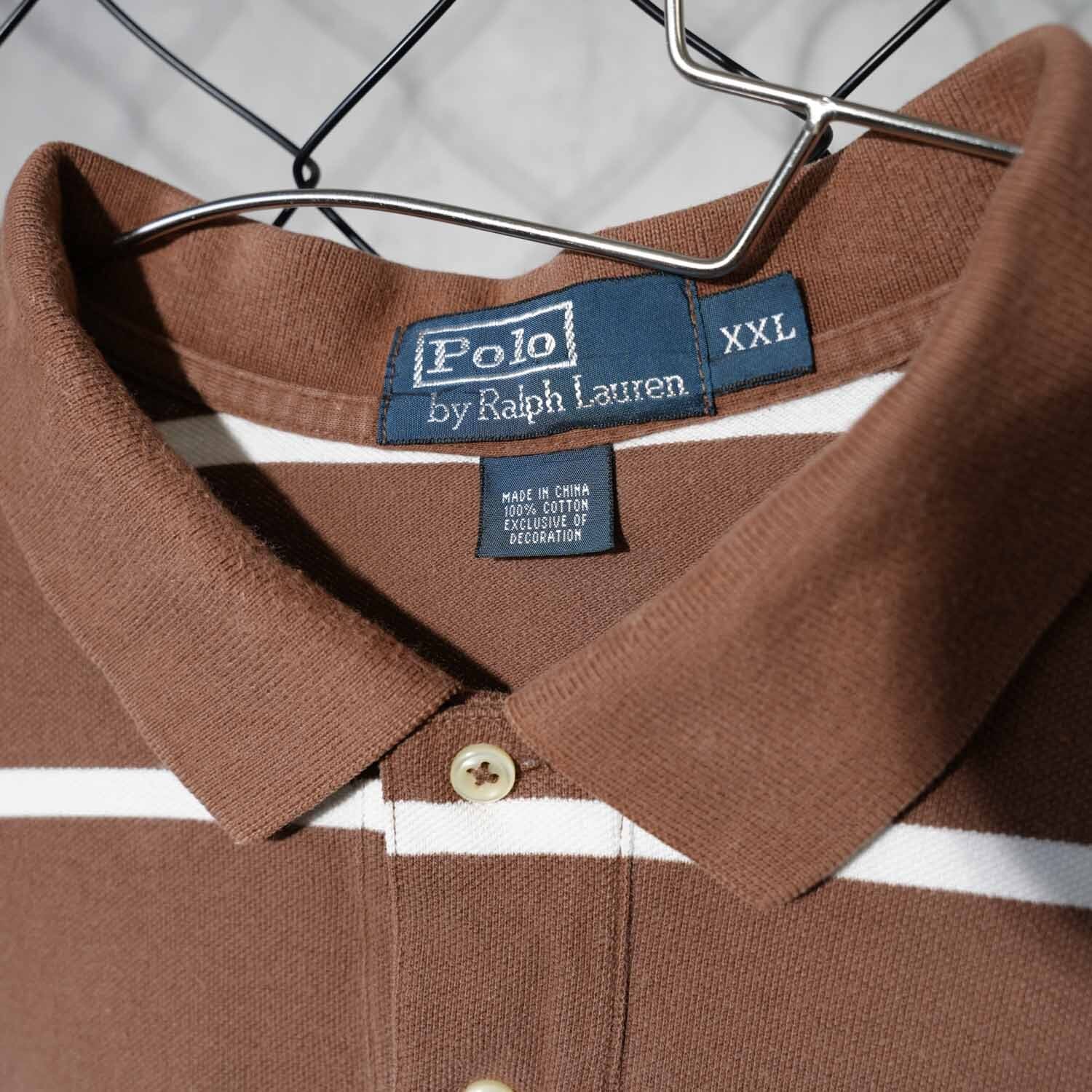 90s POLO by RALPH LAUREN ラルフローレン ボーダー 半袖 ポロシャツ