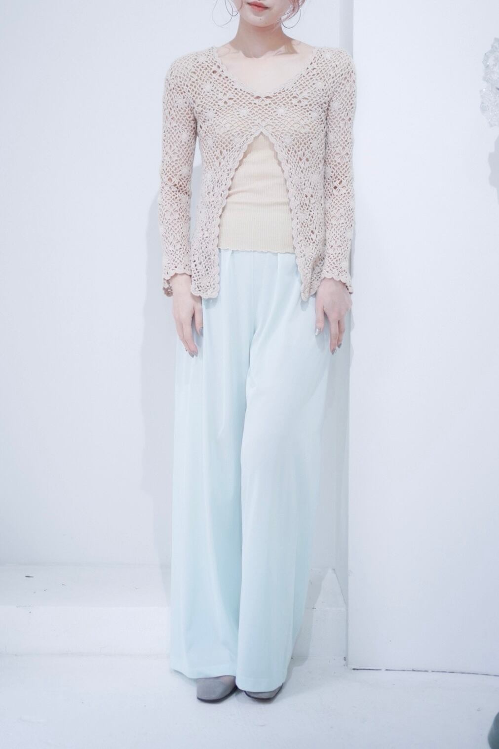 mint green easy wide pants