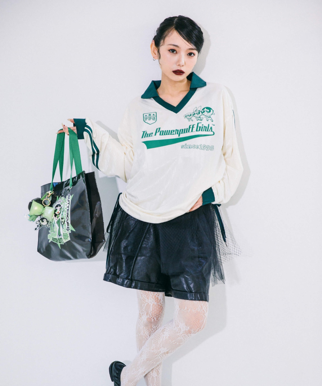 F252014_The Powerpuff Girls×Flapper ユニフォーム風ロンT - 3