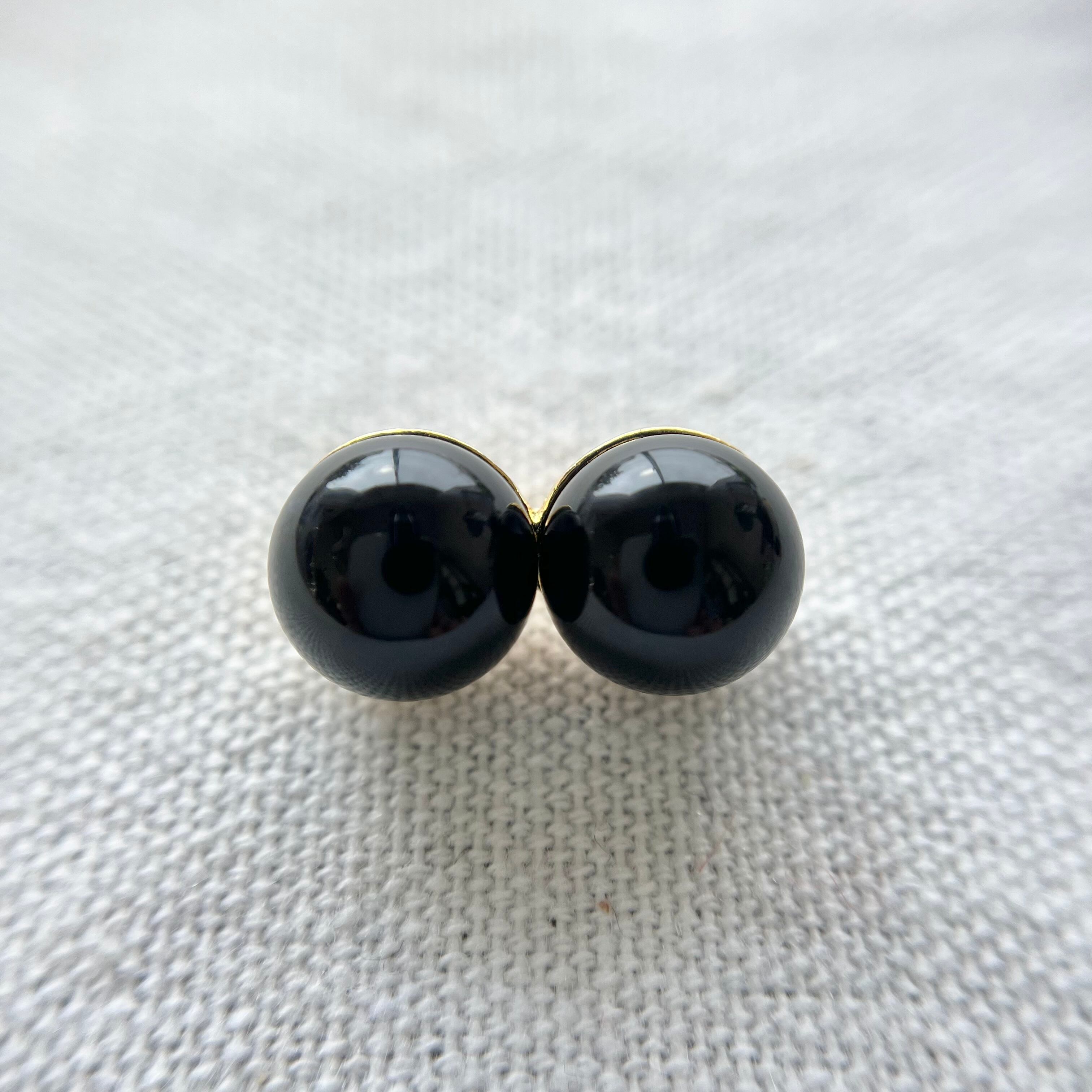 ブラック2粒×ゴールド 20.5㎜