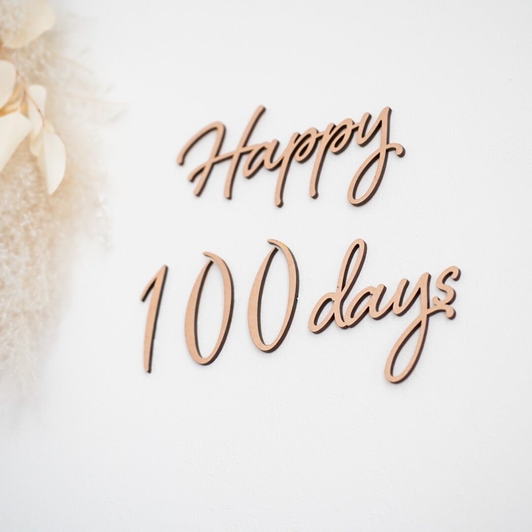 コメント専用ページhappy100days✧‧˚ 木製 / レターバナー Happy 100days ［A］ | AmmyMade