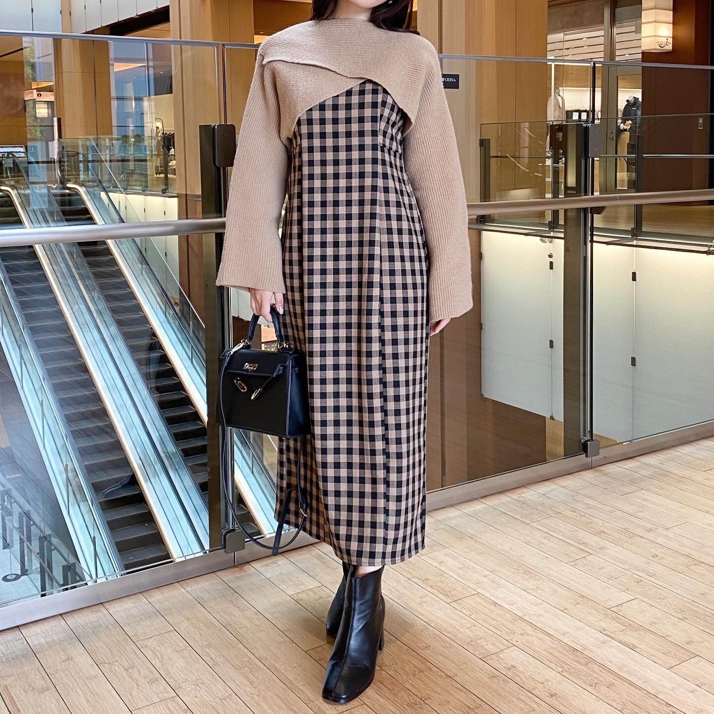 ブロックチェック柄キャミワンピース Ml1561 Maison De Lyla ブロックチェック柄キャミワンピース Ml1561 Maison De Lyla