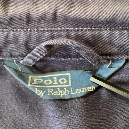 90-00s Polo by Ralph Lauren ネイビー コットンツイル スイングトップ 無地 タイ製 XL jacket 詳細写真2