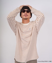 【#Re:room】COLOR STRIPED BIG LONG SLEEVE［REC742］