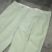 wide 3tuck color slacks light green