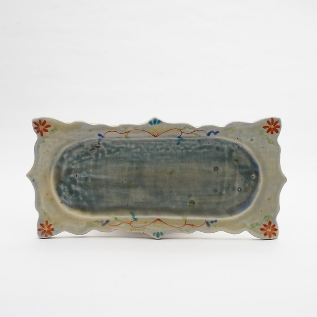 【ヤマカワミユキ】板皿　色絵小花　YA-24-A