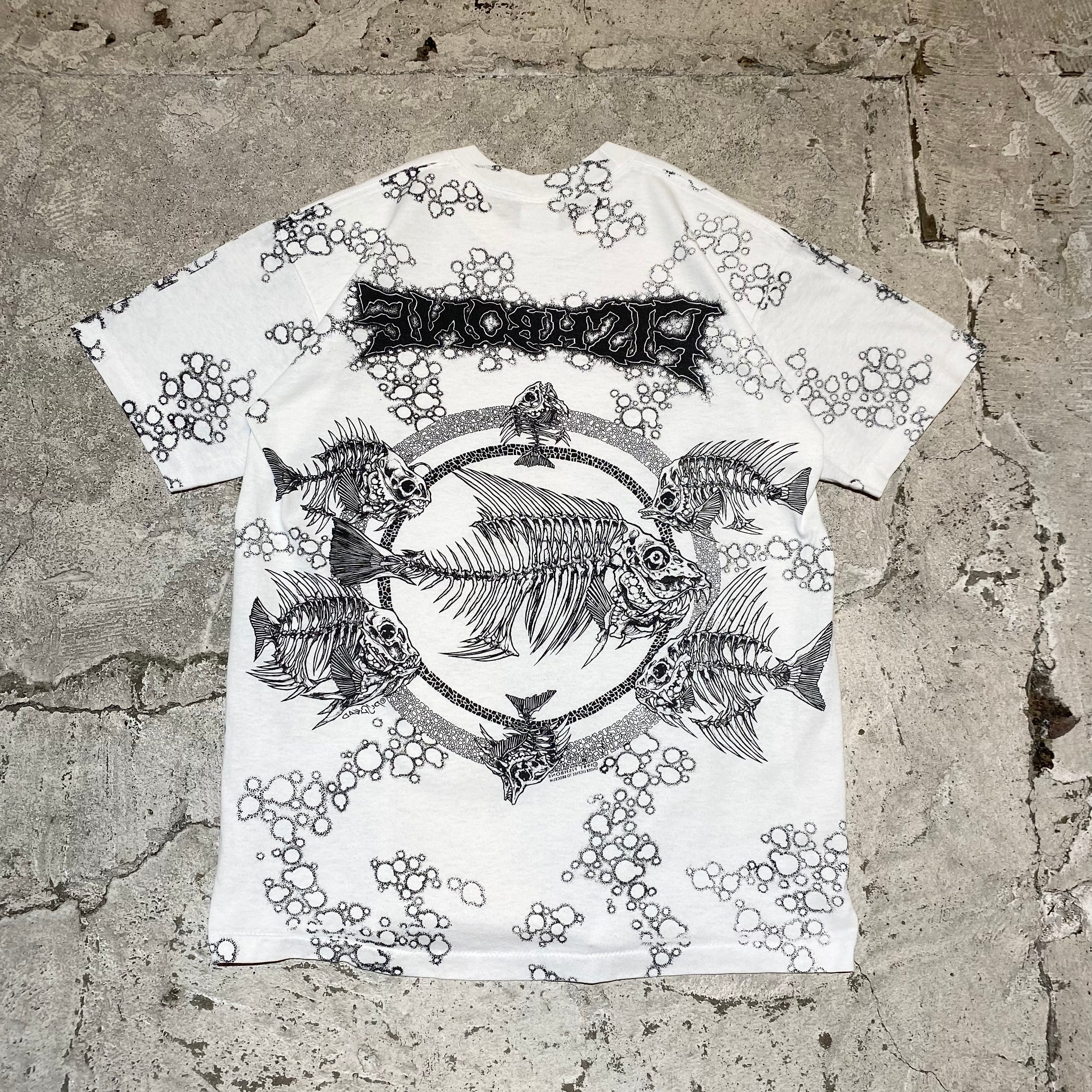 90's FISHBONE / USA製 総柄プリント バンドTシャツ サイズL