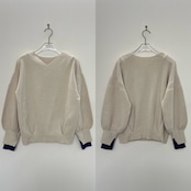 やわもち2wayバイカラーカフknit/エクリュ