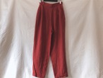 Rouge color linen tuckpants