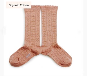 collegien/Juliette Pointelle Organic Cotton Knee-high Socks - Vieux Rose