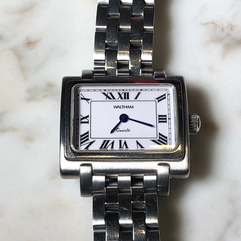 vintage WALTHAM rectangle case quartz watch | NOIR ONLINE