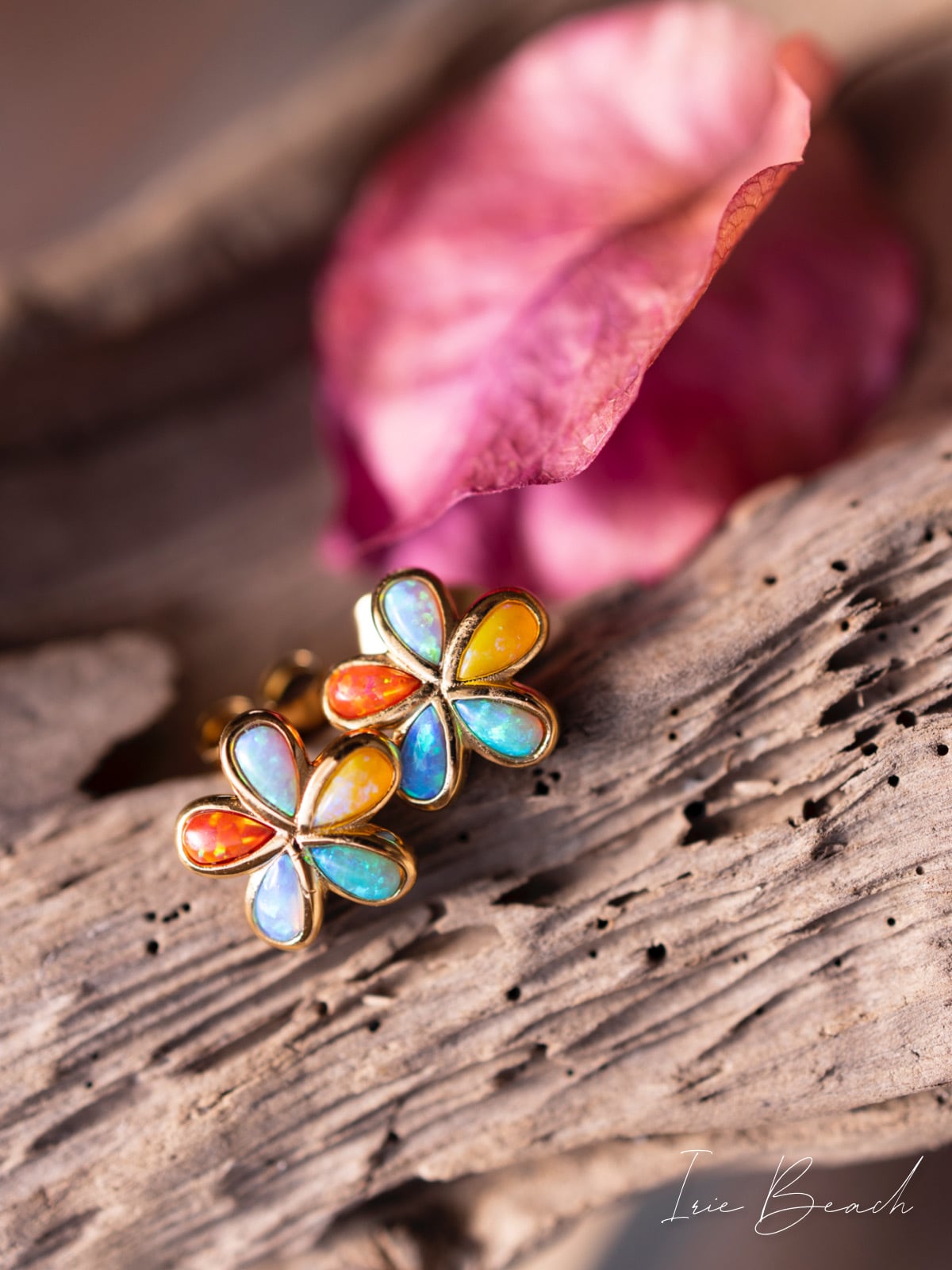 multicolor】Plumeria opal pierce | IRIEBEACH