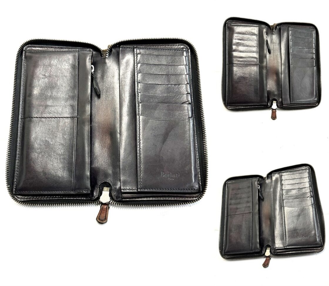 ☆美品☆ベルルッティ ラウンドファスナー長財布 カリグラフィ  