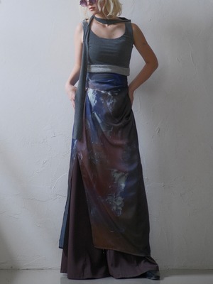 Multi Way Tie Tank Top / CHARCOAL × GRAY
