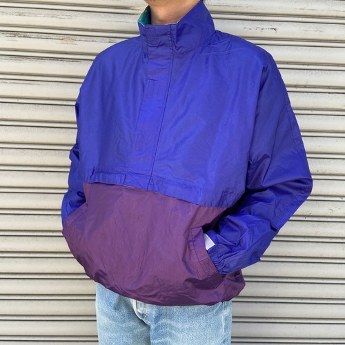 80s エルエルビーン　アノラック　ナイロンアノラック　ツートーンカラー　L