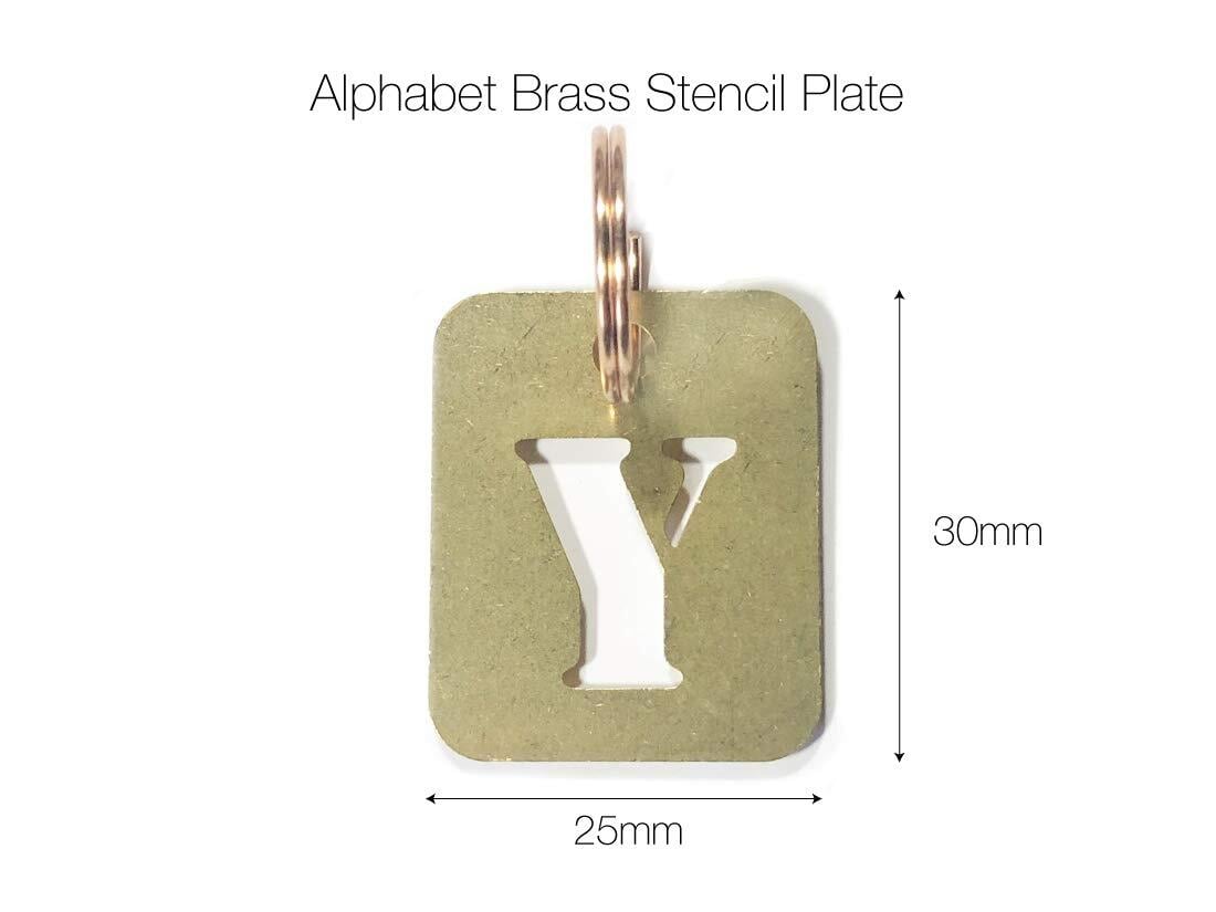 (未使用･未開封品)　真鍮製ステンシルプレート 45ピースセット（英数字セット） 1インチ sdt40b8 ステンシル プレート 真鍮 C.H.HANSON 真鍮製ステンシルプレート 45