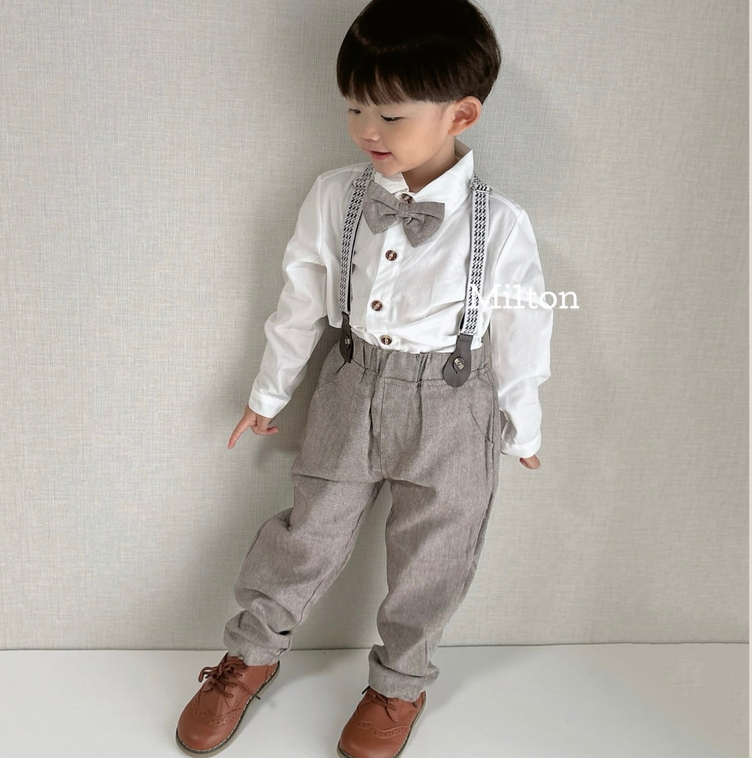 キッズ 120 フォーマルスーツ グレー 7点セット 高品質 子ども用