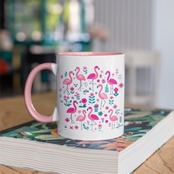 Mug-フラミンカフェ 2トーンマグカップ(ピンク) 4088