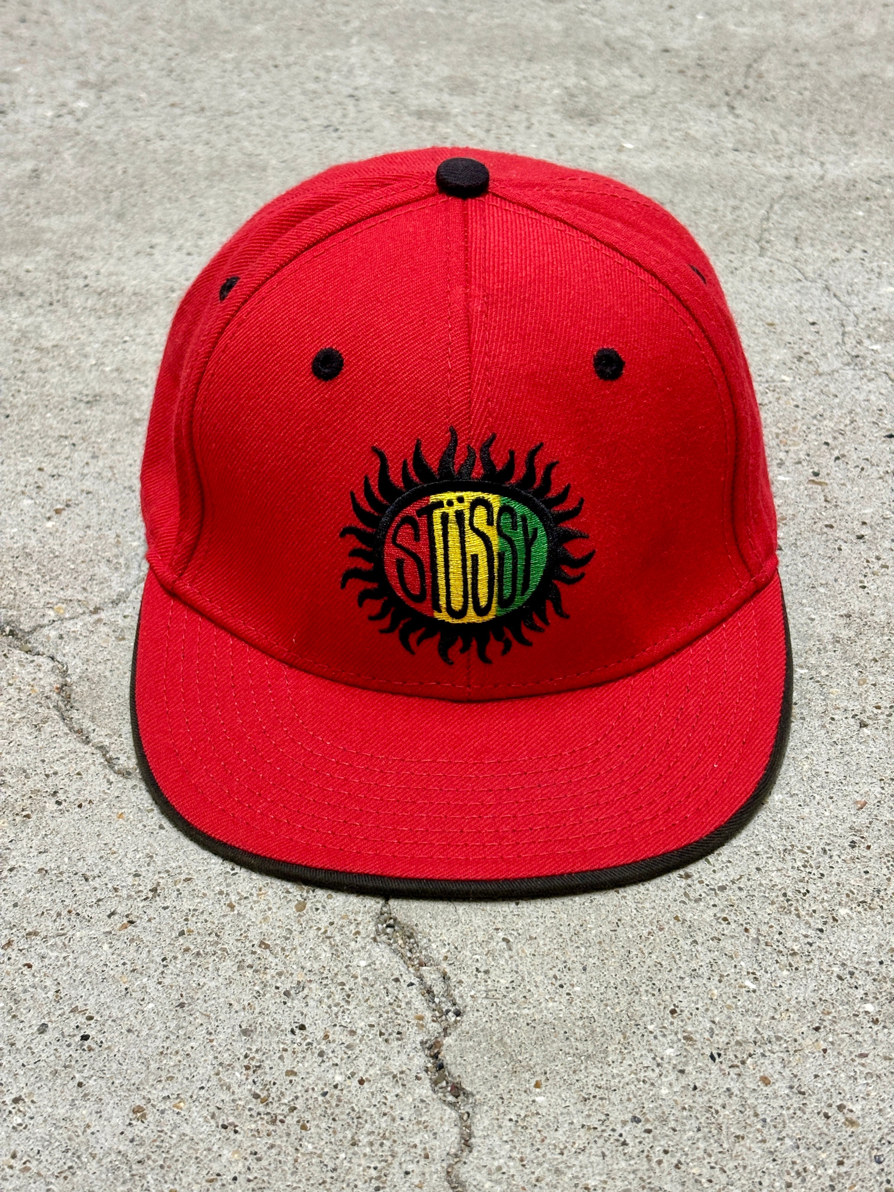 00s STUSSY/Rasta Logo Snapback Cap/Free/ラスタロゴ/スナップバック
