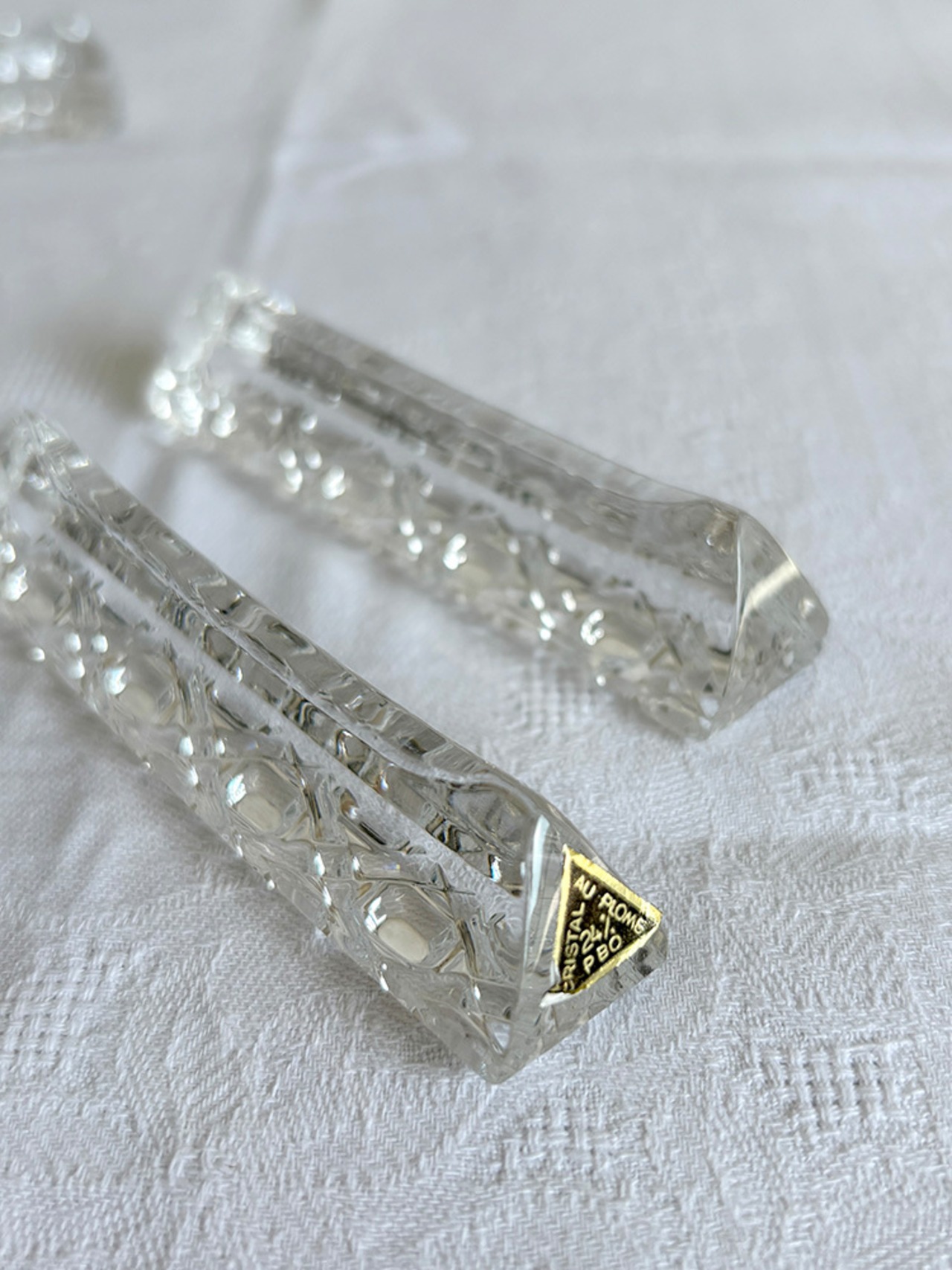 カトラリーレスト クリスタル　ガラス製　ナイフレスト　箸置き　2個セット　12twem1