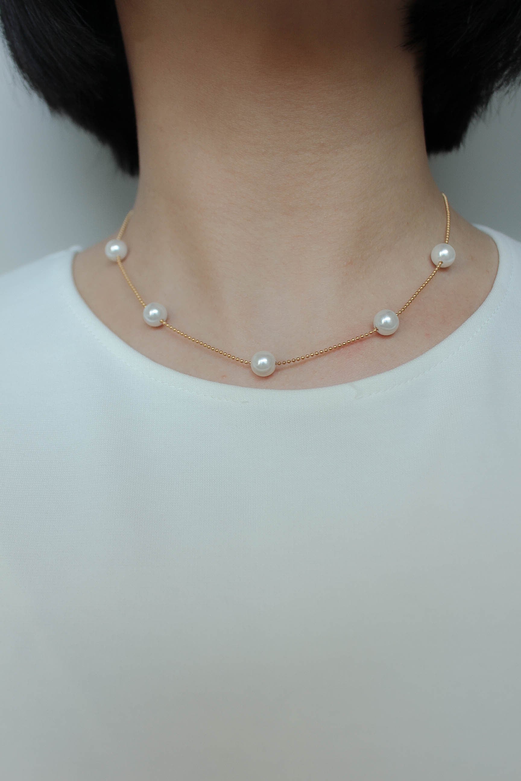 Sphere Pearl Necklace
