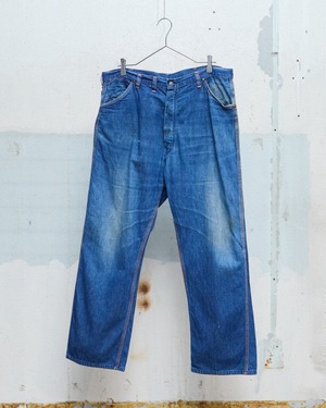 vintage baggy denim painter trousers / SCOVILL zipper