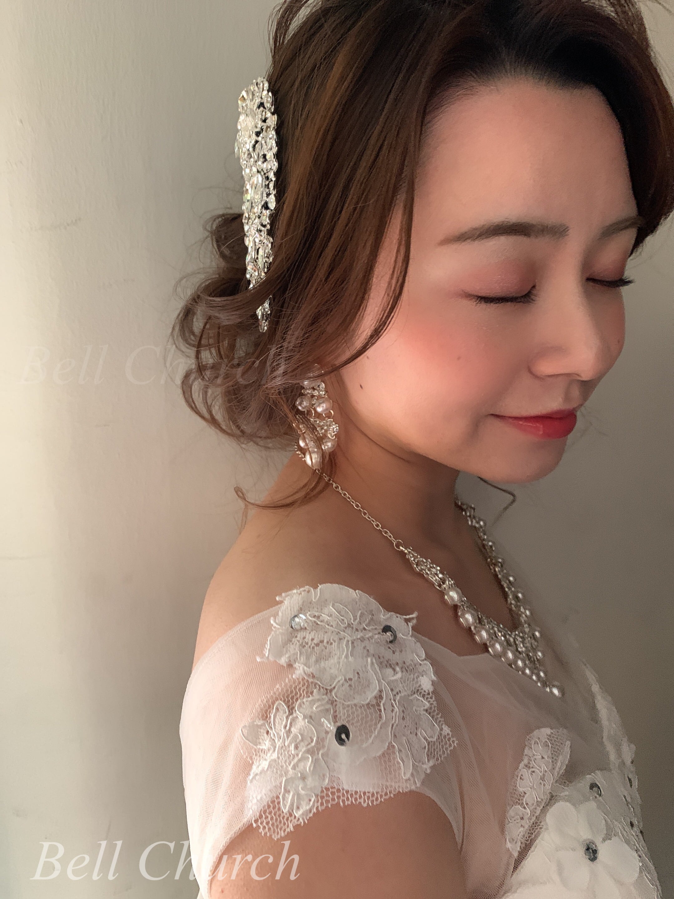 ヘアコーム ビジュー シルバー (BC-H9)|ブライダルアクセサリー ヘアコーム ビジュー シルバー (BC-H9)|ブライダルアクセサリー