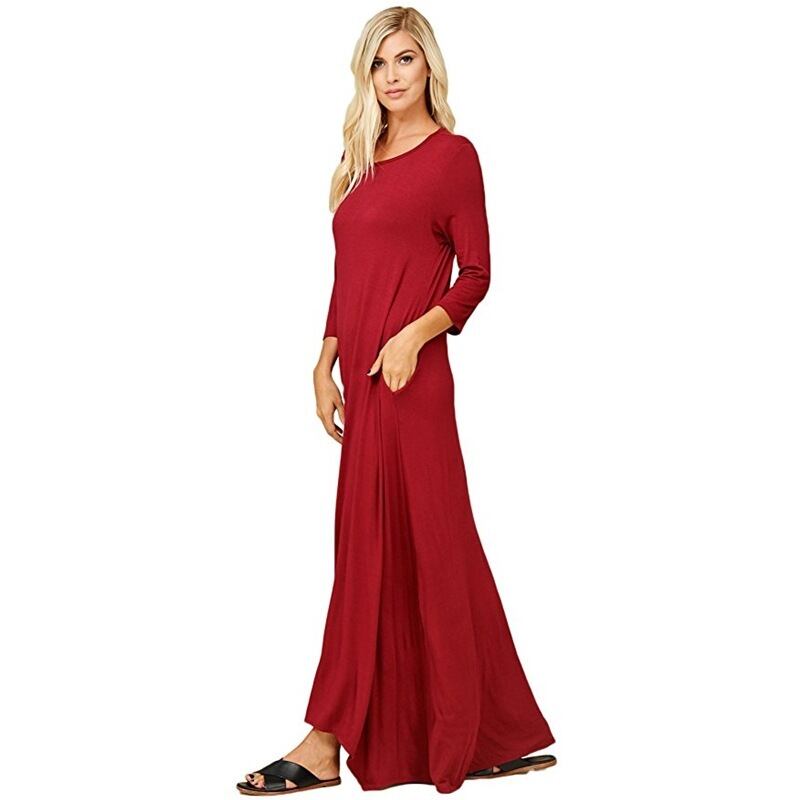 【新作】【送料無料】 セブンクォータースリーブマタニティドレス服を着る妊婦ゆるい無地の妊娠ドレス春夏服 スプリング 春物 サマー 夏物 ソリッドカラー expec580162237067