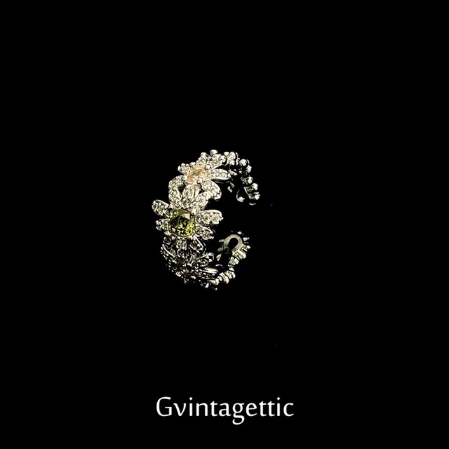 【Gvintagetticシリーズ】★指輪★ 飾り物 アクセサリー 開け口調整可 花柄 リング‌ 気質アップ 合わせやすい