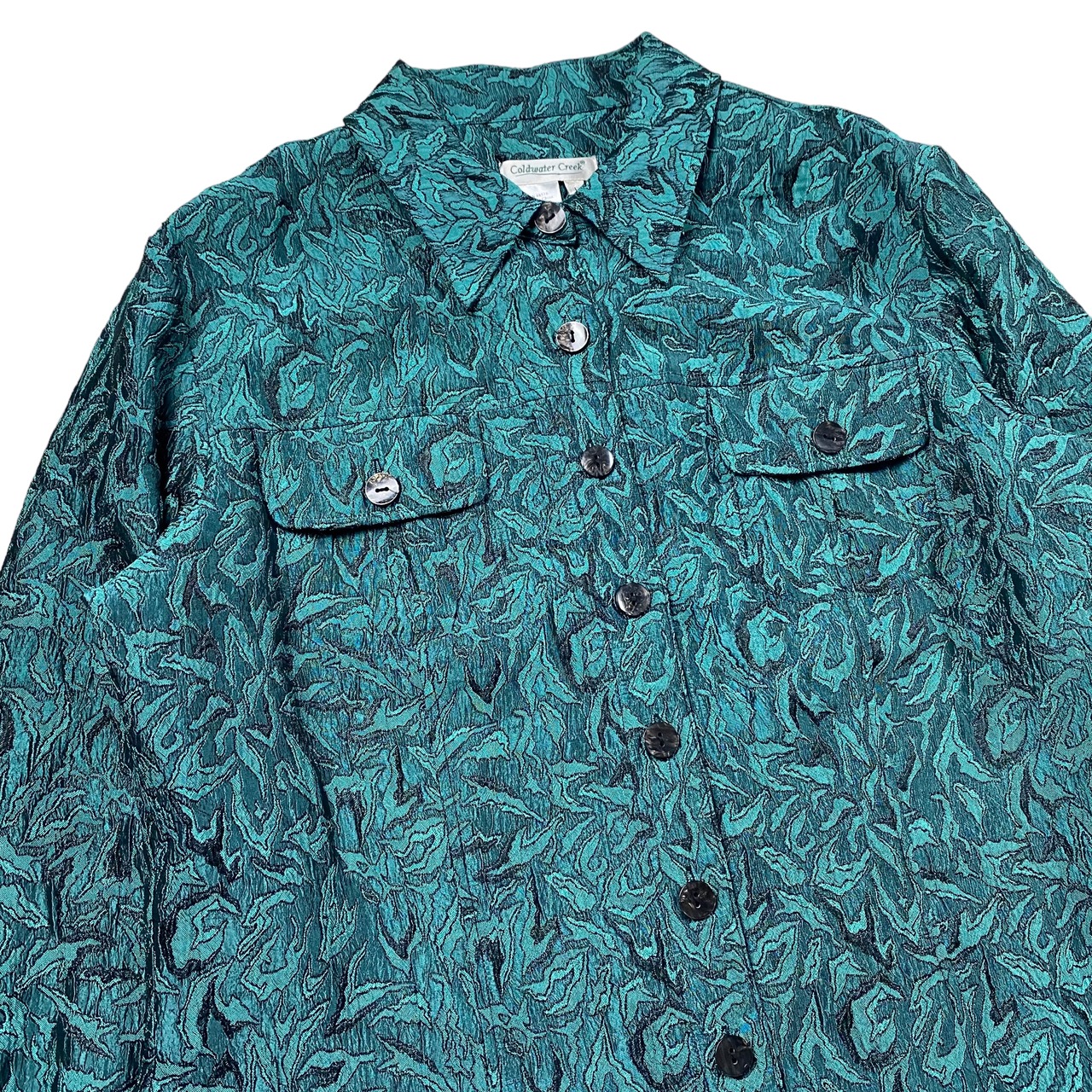old botanical woven tracker jacket