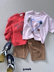 韓国子供服 / growb / スペース Tシャツ / 秋服 *XS~JM*