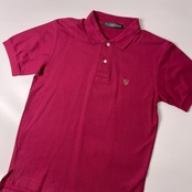 NEWYORKER ニューヨーカー 半袖ポロシャツ M/ピンク 系/鹿の子