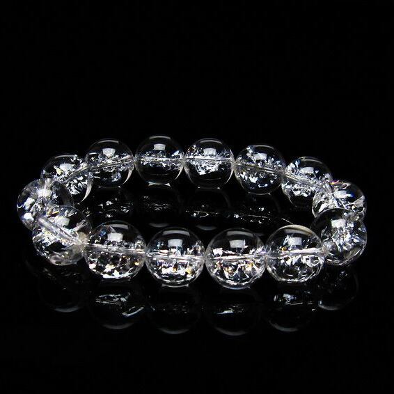 アイリスクォーツ 水晶 ブレスレット 16mm 一点物 111-20233