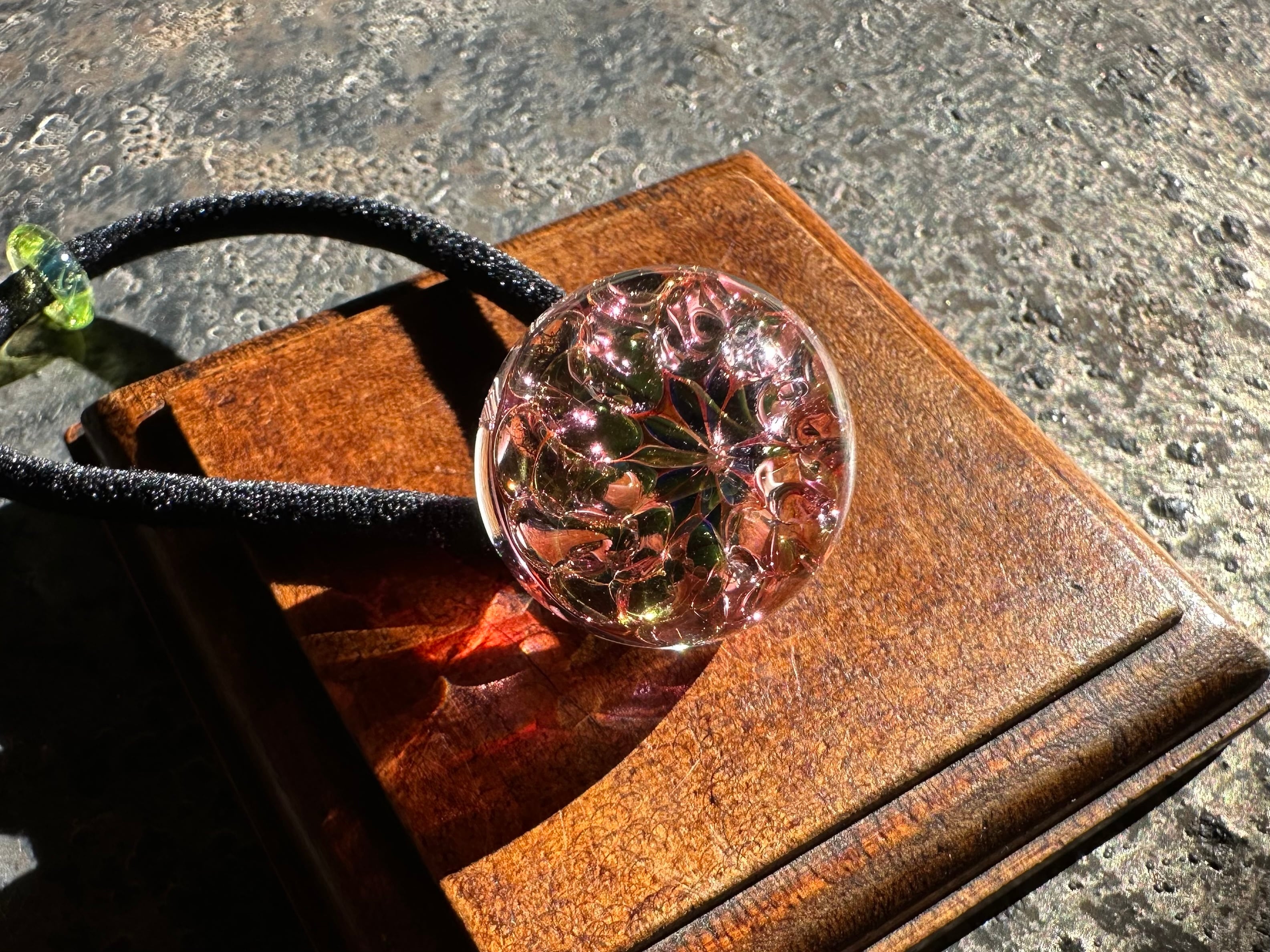 【Pink Flower】ピンクの花ヘアゴム sizeS