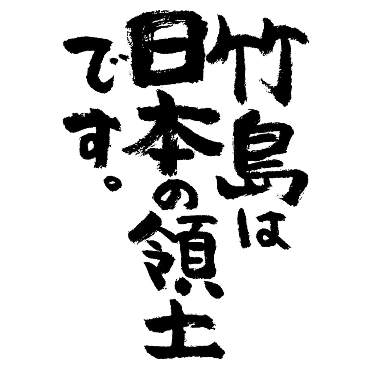 竹島は日本の領土です。 Tシャツ ka400-62 漢字Tシャツ 日本愛 日本の主張 地理 地名