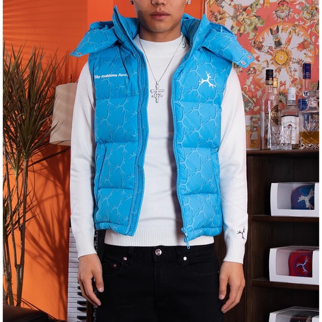 【DRIP4143】TGF Full Print Vertical Collar Down Vest