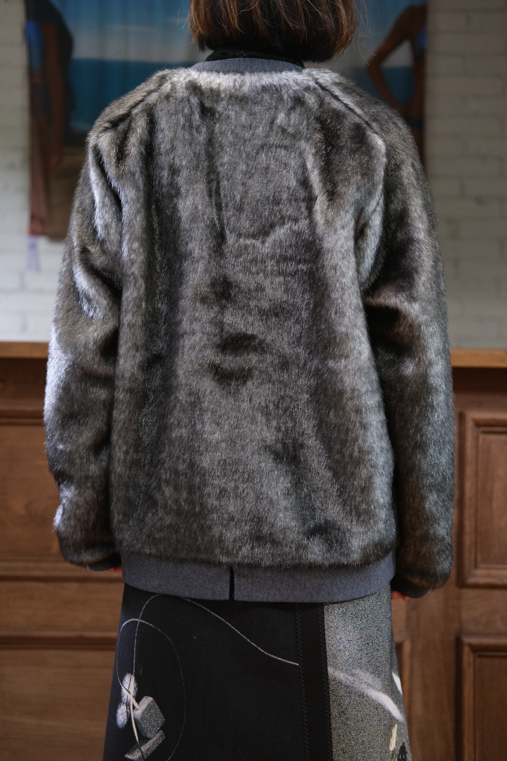 jun mikami】fake fur cardigan | loop