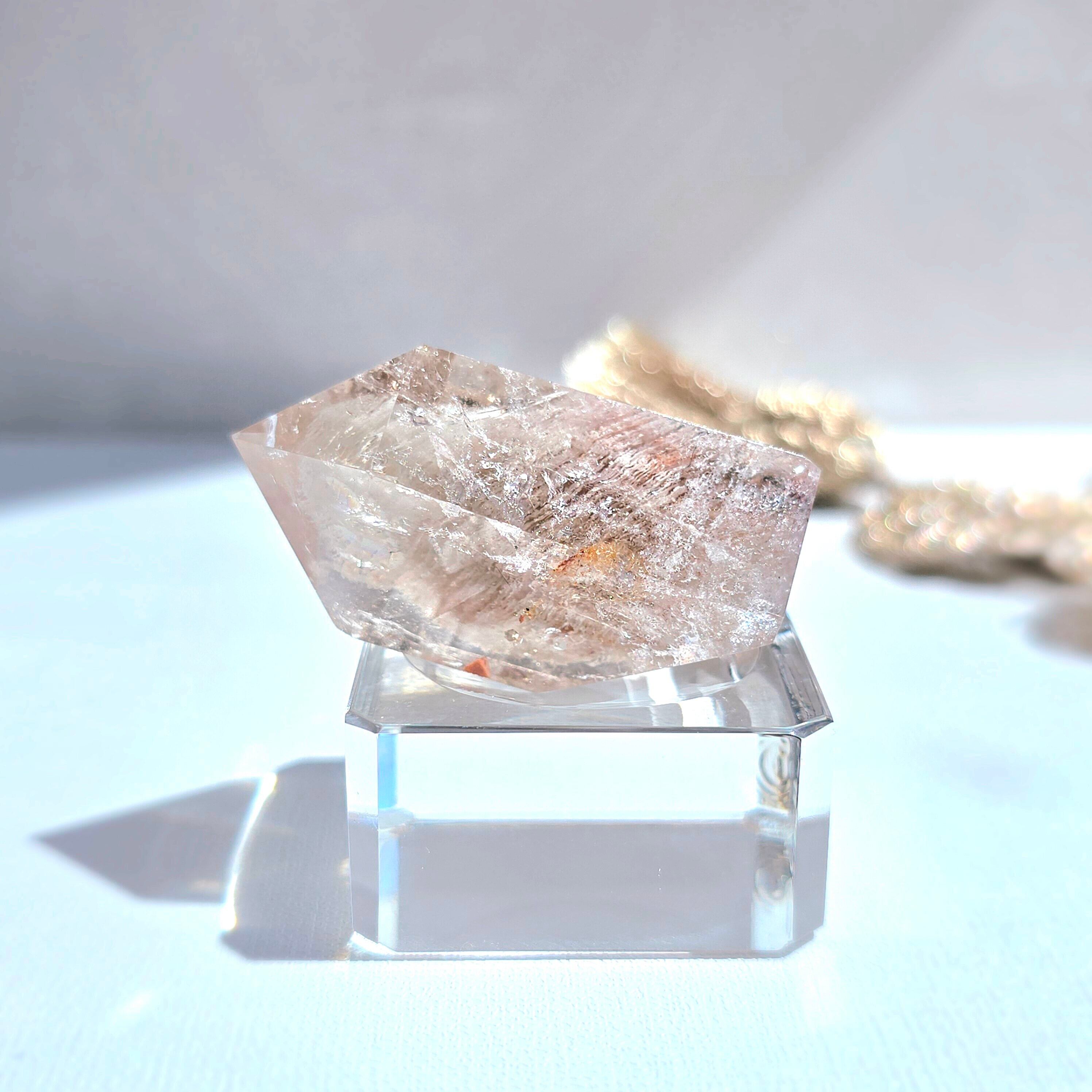 ザンビア産 水晶 エンジェルブルーラダー ポイント 高透明 約19.5cm