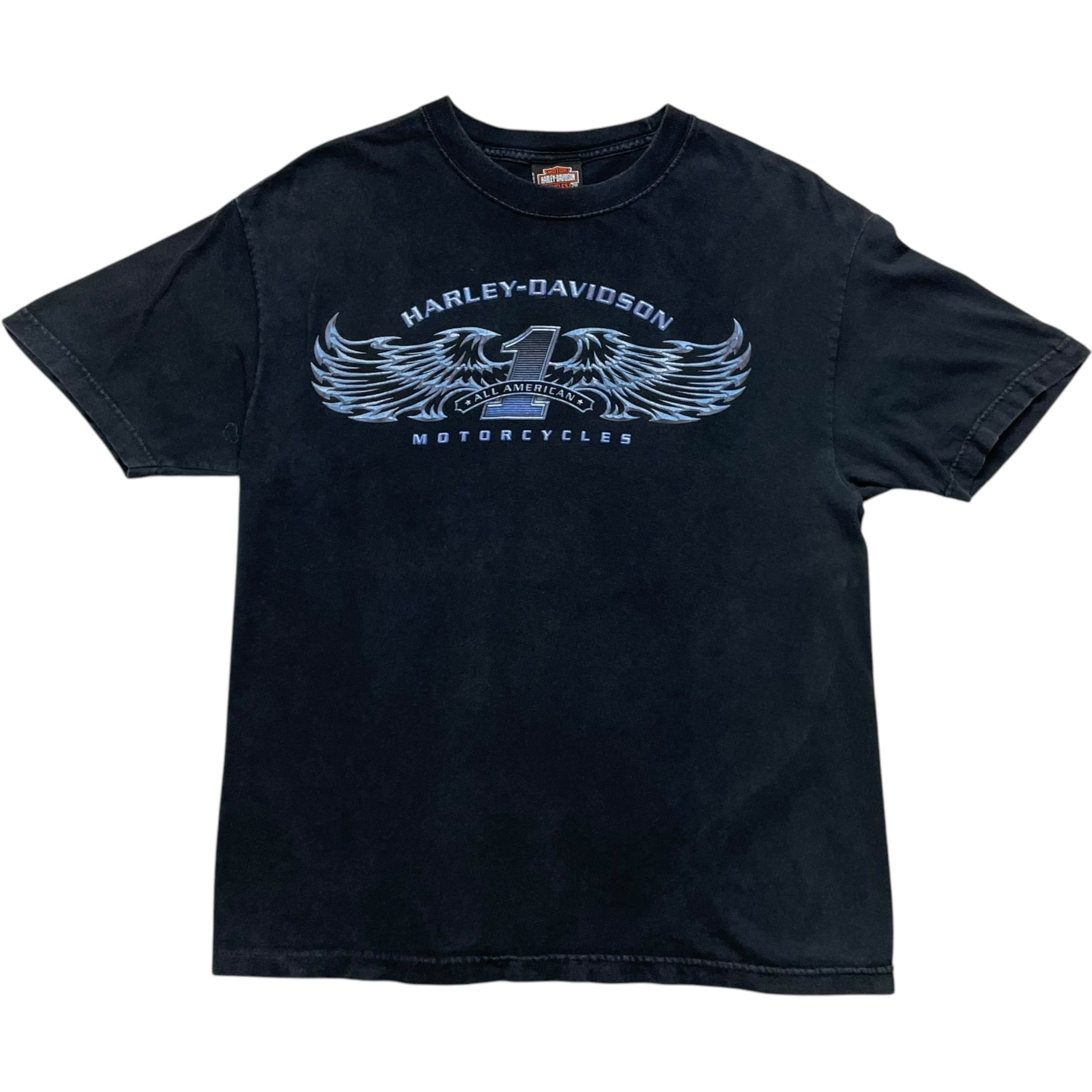 《L》 Harley-Davidson ハーレーダビッドソン Tシャツ 両面プリント ブラック USA製 no.6828