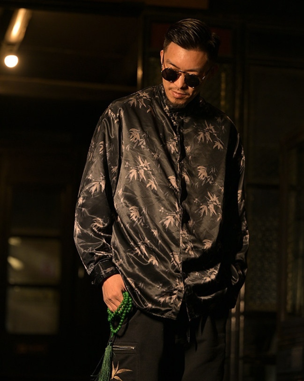 Bamboo leaf shirt 2color 【G1135】