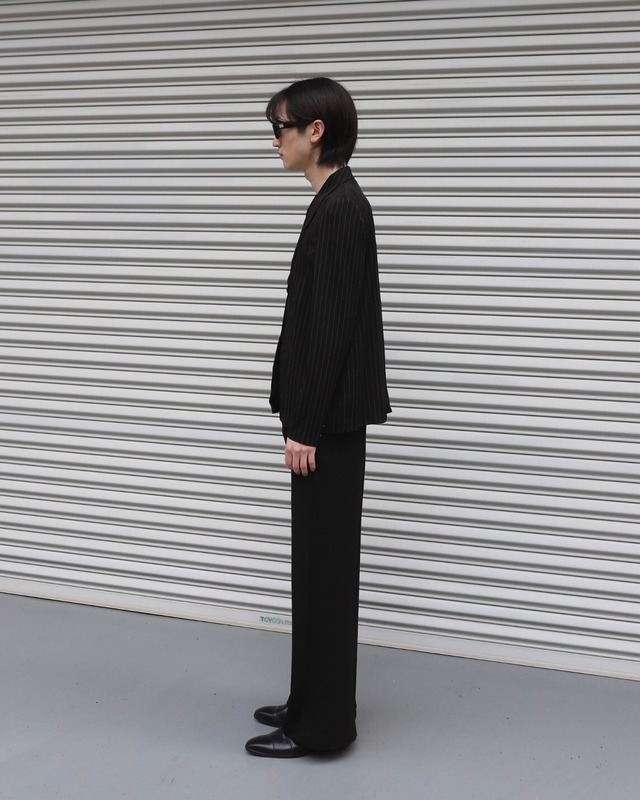 short length stripe tailored jacket