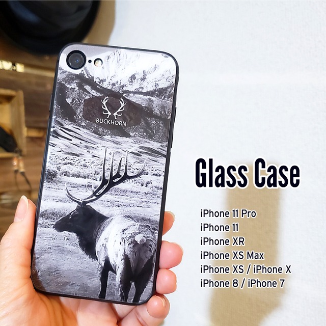 「elk」背面ガラスケース（iPhoneのみ対応）#sc-0027-glass【受注生産・通常5〜6営業日発送】