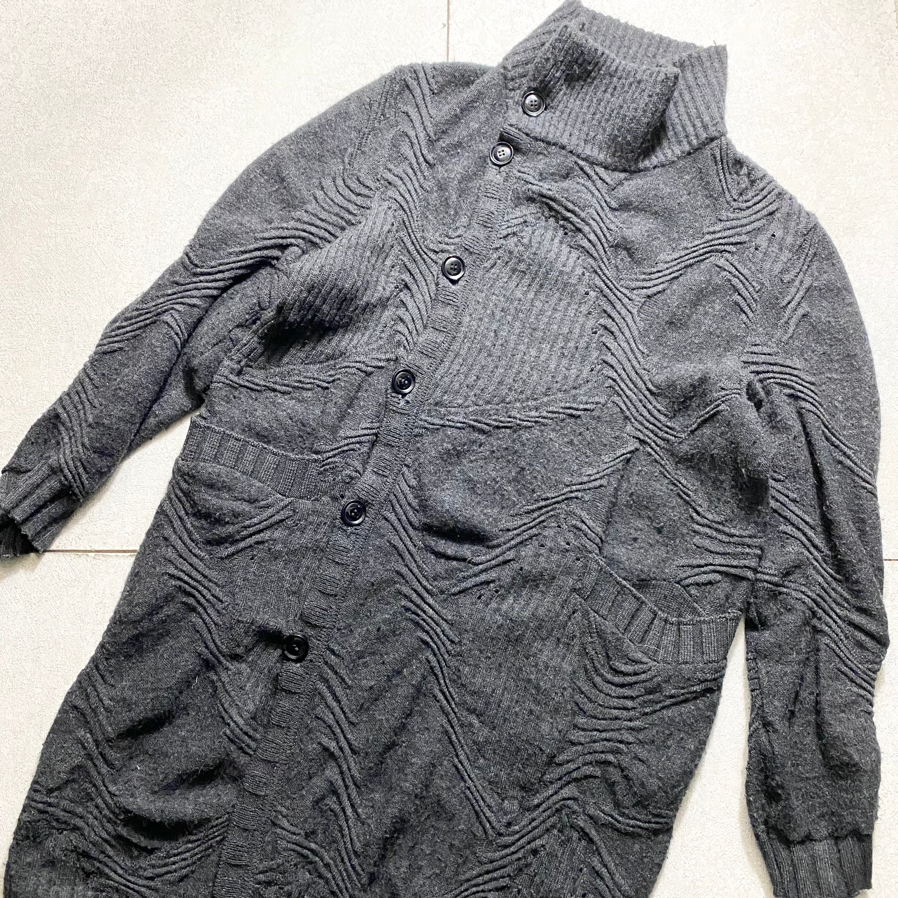 vintage YOSHIYUKI KONISHI unique knitting coat | NOIR ONLINE