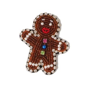 ジンジャーブレッドマン　ブローチ