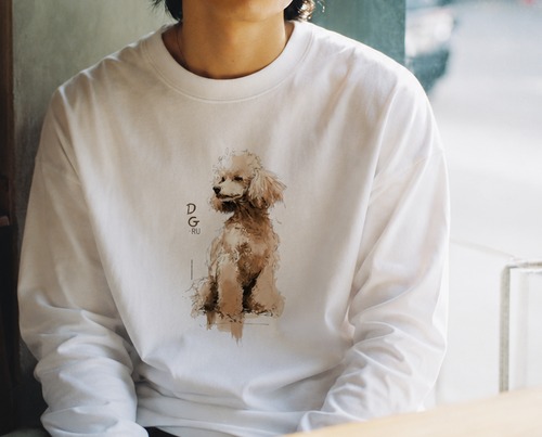 プードル　ロングTシャツ　