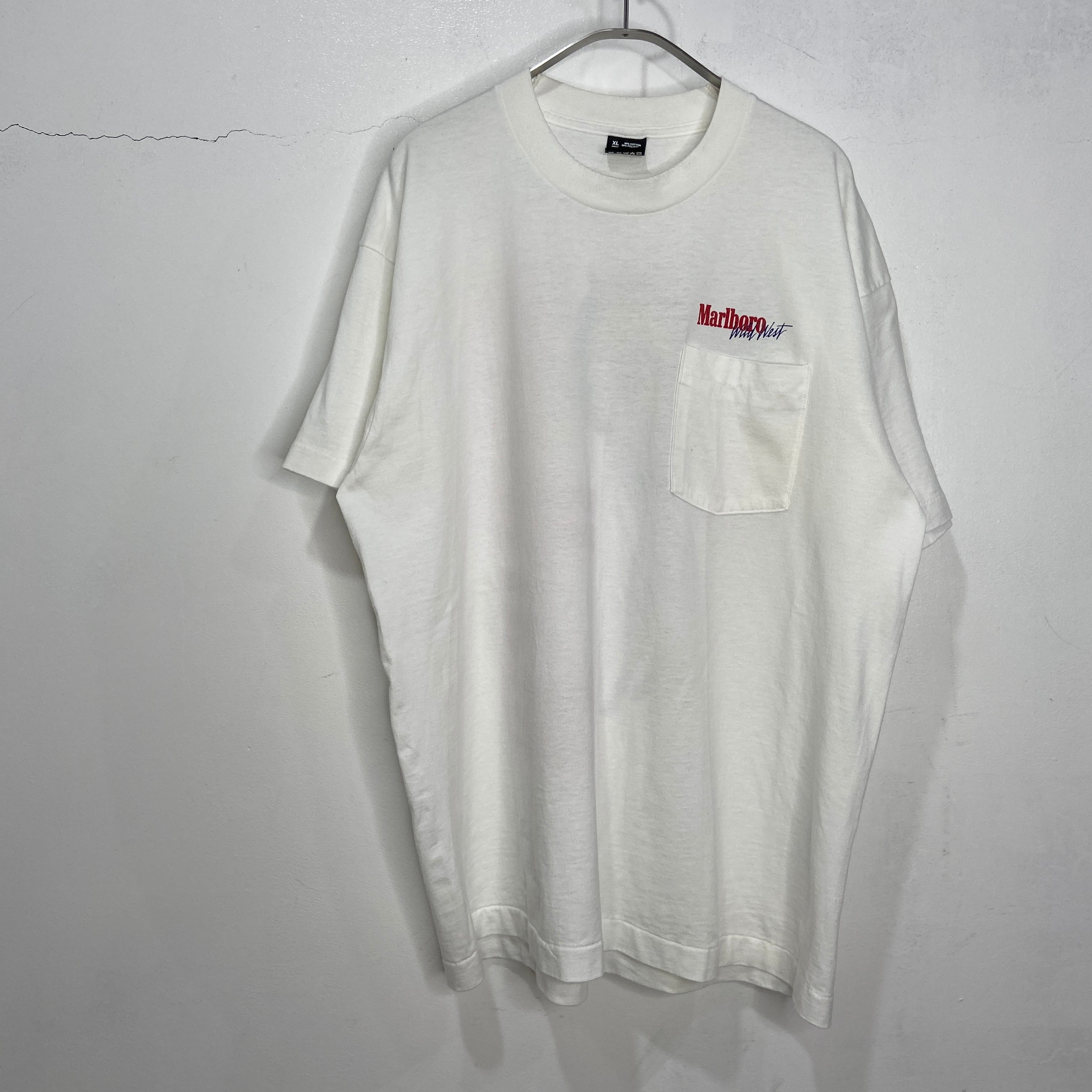 90s USA Marlboro マルボロTシャツ プリントT ポケT 白 XL | 古着屋 Uan