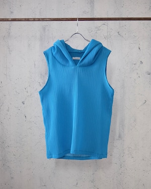 pleats hoodie tank tops (light blue)