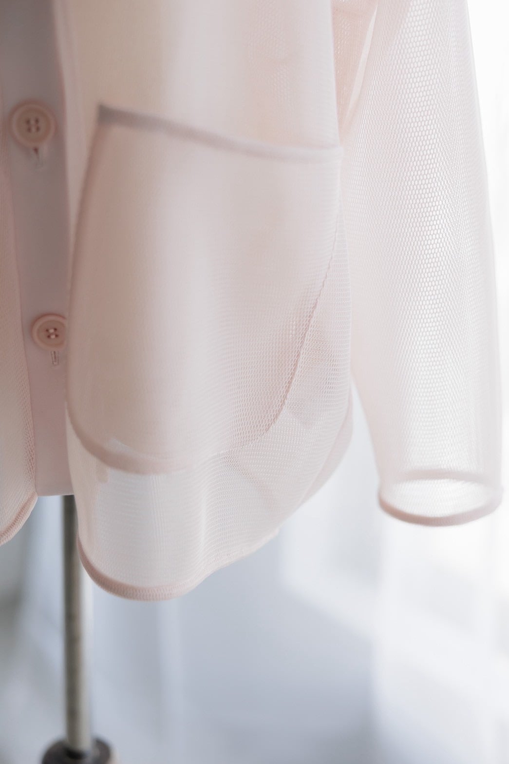 double mesh Cardigan（ピンク）【予約販売】 | pois