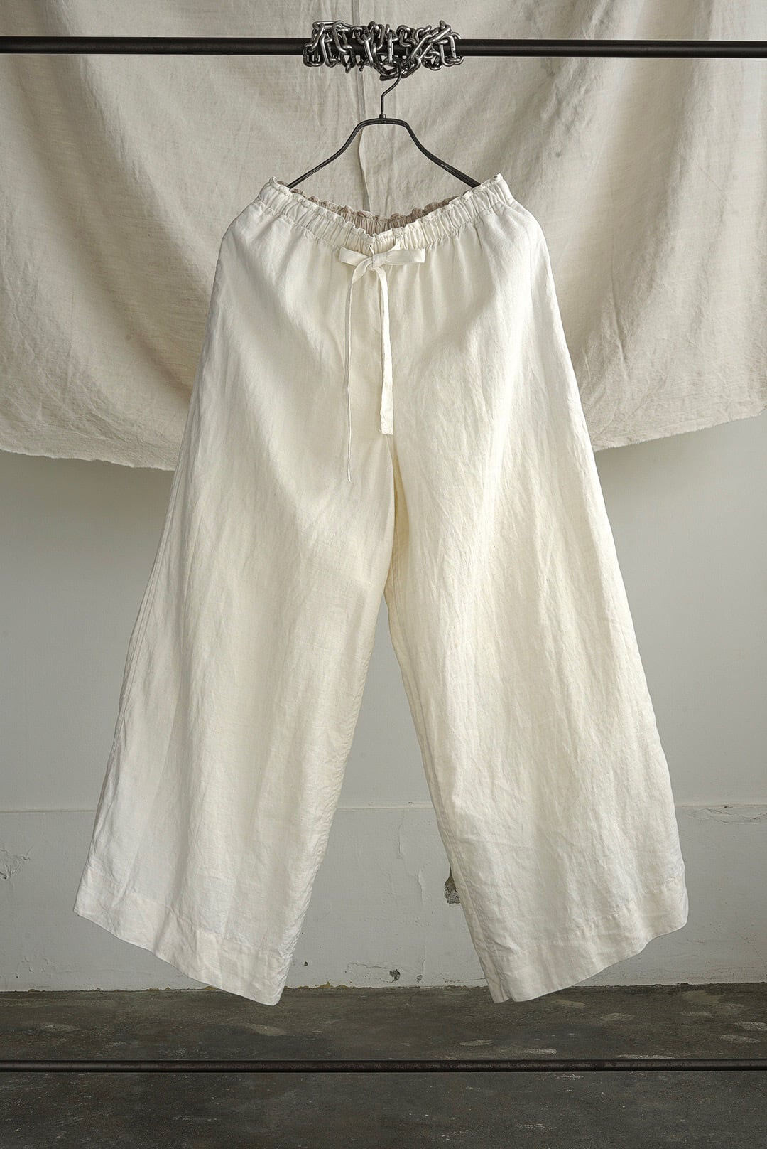 CHEZ VIDALENC - PANTS COULISSE STRAIGHT (ANTIC LINEN)